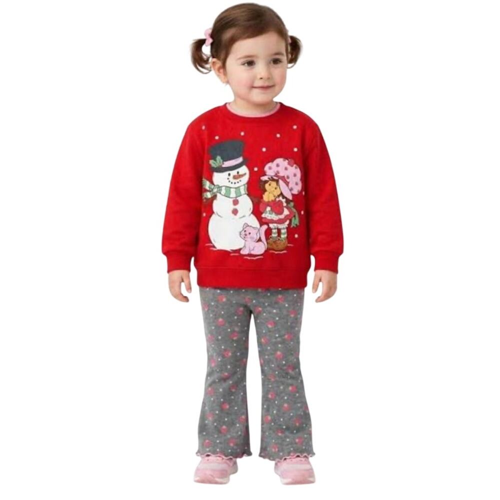 Strawberry Shortcake girls size 18M sweatshirt & flare leggings Christmas Set